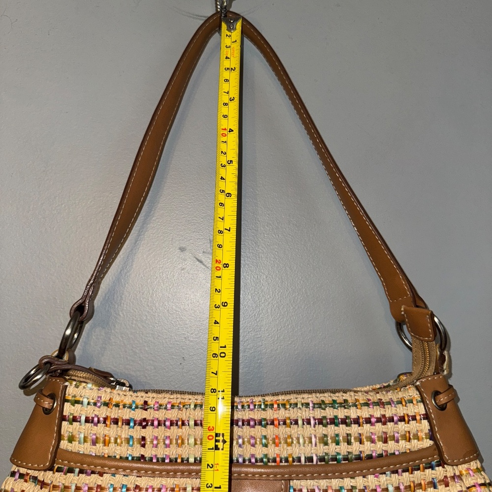 EUC Vintage Fossil Multicolor Woven Shoulder Bag Purse - Picture 5 of 15